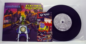 Electric Frankenstein / Ironboss - Split (7” black vinyl, booze008, regular version, 800 copies)
